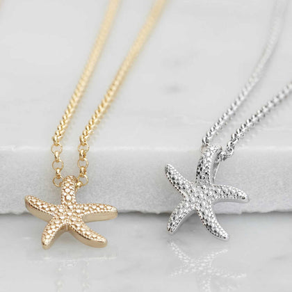 Starfish Necklace Gold